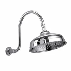 Viadurini Taps Duschköpfe-Messing Duschkopf mit klassischem Bogenarm Made in Italy - Bisco