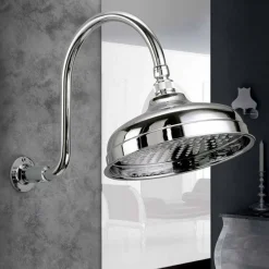 Viadurini Taps Duschköpfe-Messing Duschkopf mit klassischem Bogenarm Made in Italy - Bisco