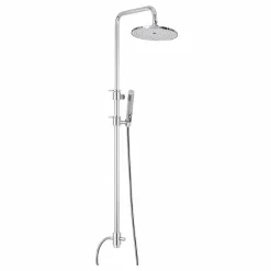 Viadurini Taps Duschsäulen-Messing Duschsäule mit Abs Dusche und Made in Italy Duschkopf - Haube