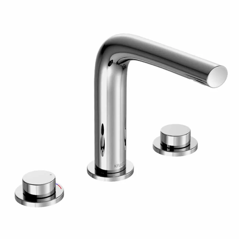 Viadurini Taps Waschbeckenarmaturen-Messing 3-Loch Becken Wasserhahn Höhe 15 cm Luxus Design - Pinto