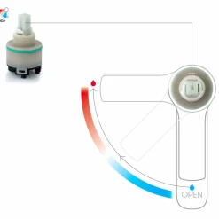 Viadurini Taps Waschbeckenarmaturen-Messing Waschbecken Mixer ohne Abfluss Made in Italy - Sindra