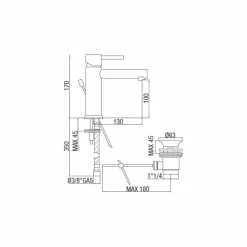 Viadurini Taps Waschbeckenarmaturen-Messing Waschtischmischer Chrom Finish Made in Italy - Ermia