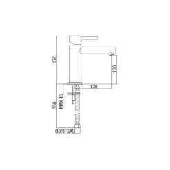 Viadurini Taps Waschbeckenarmaturen-Messing Waschtischmischer Chrom Finish Made in Italy - Ermia