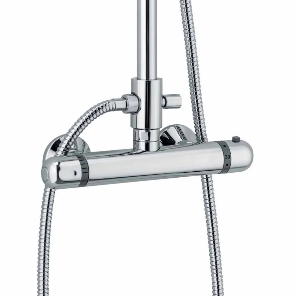 Viadurini Taps Duschsäulen-Messing-Duschsäule mit Thermostatmischer Made in Italy - Gallo