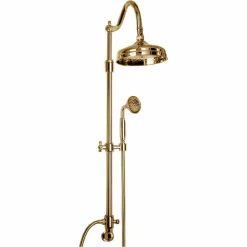 Viadurini Taps Duschsäulen-Messing-Duschsäule ohne Mixer Klassisches Design Made in Italy - Yunda