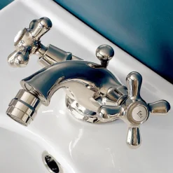 Viadurini Taps Bidetarmaturen-Messing-Einloch-Wasserhahn für Bidet mit Ablauf im klassischen Stil - Ercolina