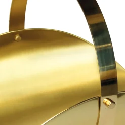 Viadurini Fire Design Kaminholzständer Aus Eisen Und Stahl-Messingholzhalter mit Griff und 4 Füßen Made in Italy - Tiger