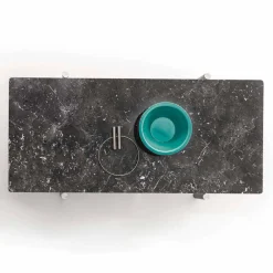 Viadurini Living Moderne Couchtische-Metall Couchtisch mit Marmorplatte, Edel Made in Italy - Ginseng