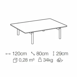 Viadurini Living Moderne Couchtische-Metall Couchtisch mit Marmorplatte, Edel Made in Italy - Ginseng