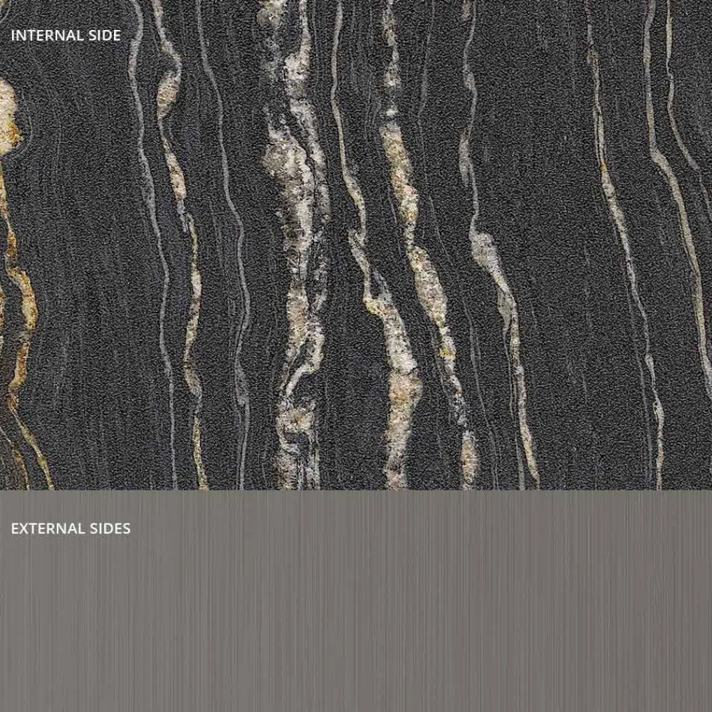 Viadurini Living Esstische Nach Mass|Esstische-Metall- und Marmortisch mit luxuriöser Glasplatte Made in Italy - Minera