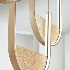 Viadurini Lighting Moderne Kronleuchter-Metall-Kronleuchter mit herausnehmbarem Einsatz aus Granulatglas – Catalpa