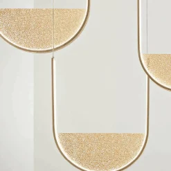 Viadurini Lighting Moderne Kronleuchter-Metall-Kronleuchter mit herausnehmbarem Einsatz aus Granulatglas – Catalpa