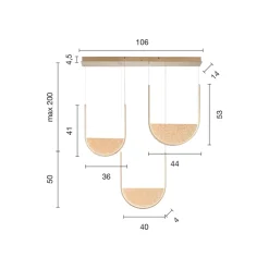 Viadurini Lighting Moderne Kronleuchter-Metall-Kronleuchter mit herausnehmbarem Einsatz aus Granulatglas – Catalpa