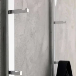 Viadurini Living Wandgarderobe-Metallwand Kleiderbügel mit 2 Haken und LED-Licht Made in Italy - Osmio