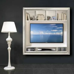 Viadurini Living Tv-Möbel-Mirko handgefertigter Plasmaholzrahmen zur Wandmontage