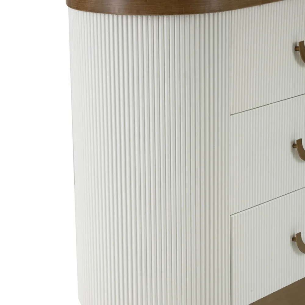 Viadurini Night Design Kommoden-Mit Relieflinien verzierte Holzkommode mit 6 Schubladen - Rachel