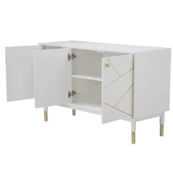 Viadurini Living Anrichte-Mobiles Sideboard aus Mdf mit goldenen Details und Eisenfüßen - Nunzio