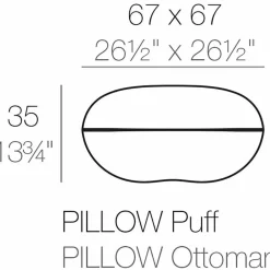 Vondom Gartenideen-Moden Design Outdoor-Hocker Pillow von , aus Polyethylen. 67 x 67 cm