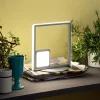 Viadurini Lighting Moderne Tischlampen-Modern - Formale LED-Tischlampe aus silberfarben lackiertem Metall