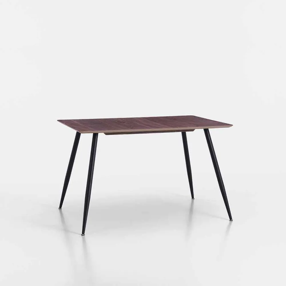 Viadurini Living Esstische-Modern Design Küchentisch in Mdf und Matt Black Metal - Foulard