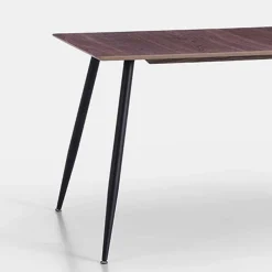 Viadurini Living Esstische-Modern Design Küchentisch in Mdf und Matt Black Metal - Foulard