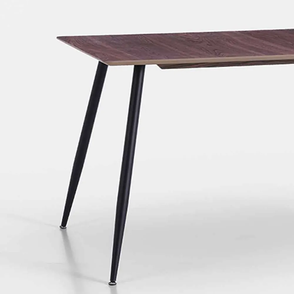 Viadurini Living Esstische-Modern Design Küchentisch in Mdf und Matt Black Metal - Foulard