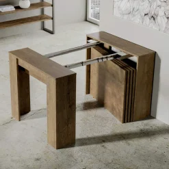 Viadurini Living Ausziehbarer Konsolentisch-Moderne ausziehbare Konsole 296 cm aus Melaminholz, hergestellt in Italien – Ariella