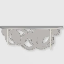 Viadurini Living Konsolentisch Flur-Moderne Designkonsole aus Sand und beige Holz für die Wandmontage - Orbit