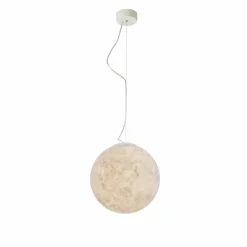 In-es.artdesign Moderne Pendelleuchten-Moderne Design-Leuchter Weißer Mond in Nebulite