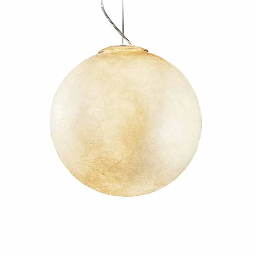 In-es.artdesign Moderne Pendelleuchten-Moderne Design-Leuchter Weißer Mond in Nebulite
