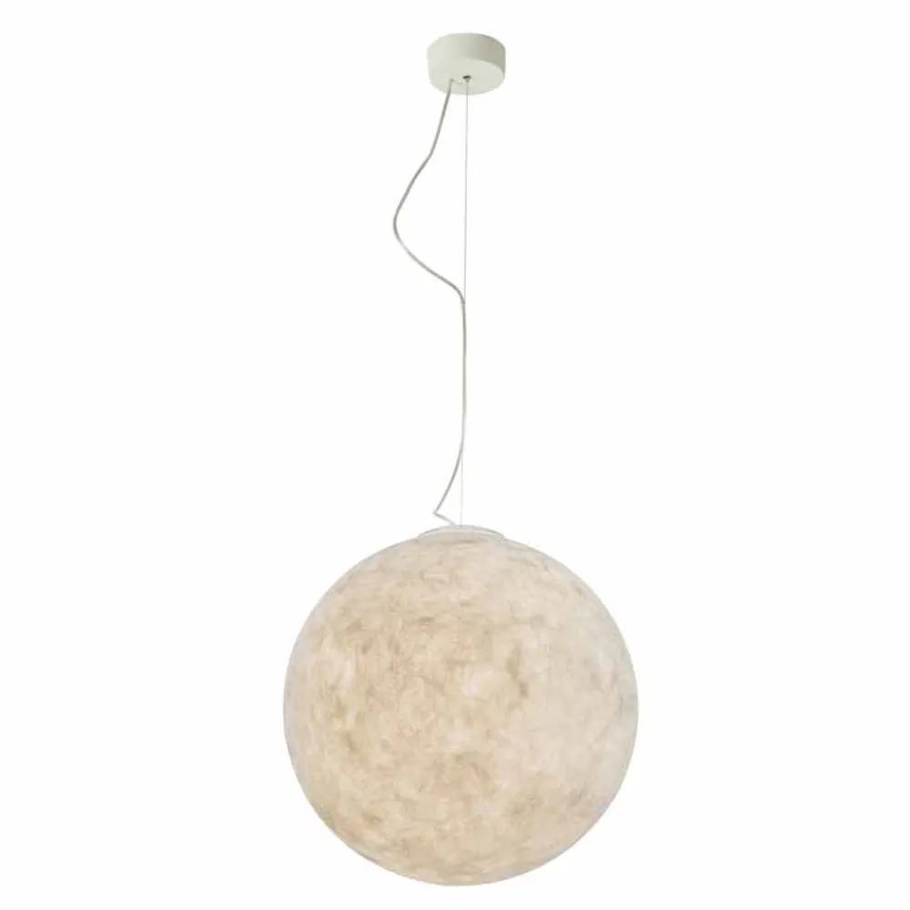 In-es.artdesign Moderne Pendelleuchten-Moderne Design-Leuchter Weißer Mond in Nebulite