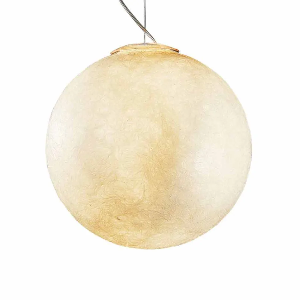 In-es.artdesign Moderne Pendelleuchten-Moderne Design-Leuchter Weißer Mond in Nebulite