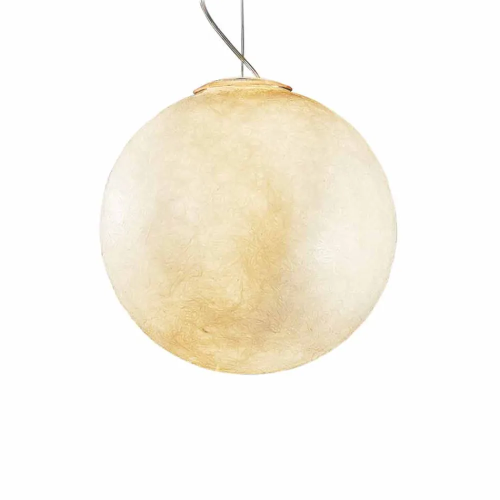 In-es.artdesign Moderne Pendelleuchten-Moderne Design-Leuchter Weißer Mond in Nebulite
