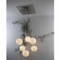 In-es.artdesign Moderne Kronleuchter-Moderne Design-Lüster Sei Lune aus Nebulit
