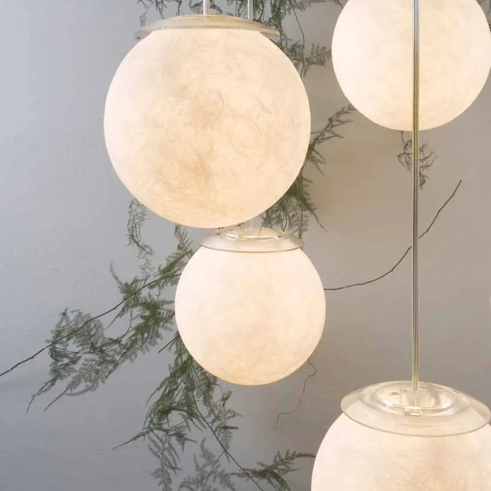In-es.artdesign Moderne Kronleuchter-Moderne Design-Lüster Sei Lune aus Nebulit