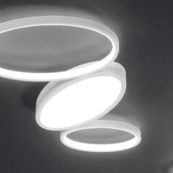 Viadurini Lighting Moderne Deckenleuchten-Moderne dimmbare LED-Deckenlampe aus weißem oder goldenem Metall - Raissa