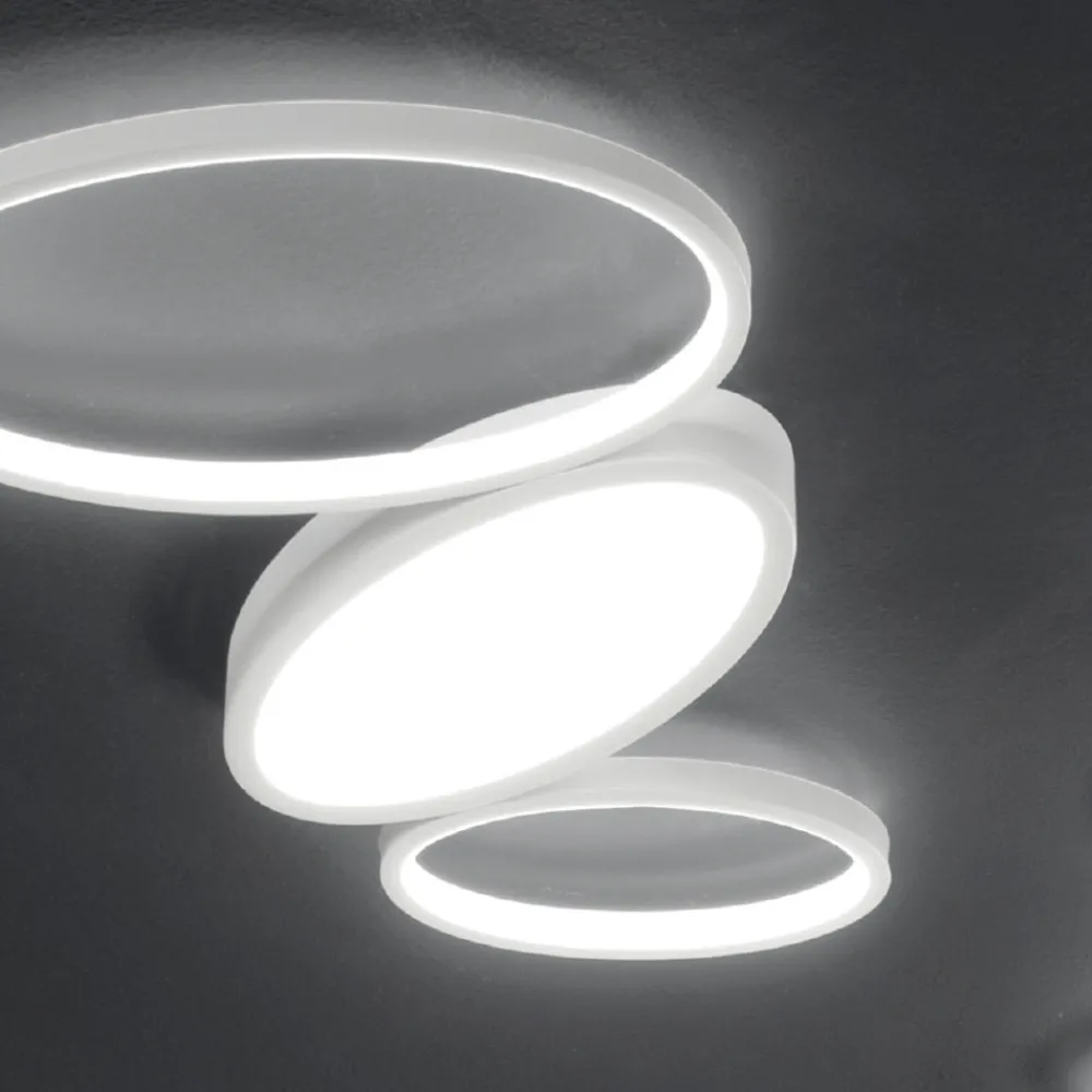 Viadurini Lighting Moderne Deckenleuchten-Moderne dimmbare LED-Deckenlampe aus weißem oder goldenem Metall - Raissa