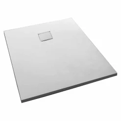 Viadurini Bathroom Rechteckige Duschwannen-Moderne Duschwanne 120x90 in Resin White Velvet Effect Finish - Estimo