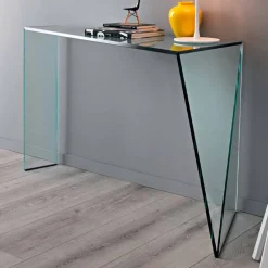 Viadurini Living Konsolentisch Flur-Moderne Eingangskollektion aus extraklarem Glas Made in Italy - Rosalia