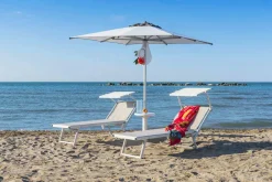 Viadurini in the Garden Sonnenliegen-Moderne Garten Chaiselongue mit Sonnenschirm und liegender Rückenlehne - Arnold