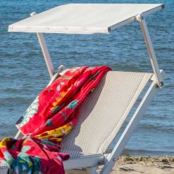 Viadurini in the Garden Sonnenliegen-Moderne Garten Chaiselongue mit Sonnenschirm und liegender Rückenlehne - Arnold