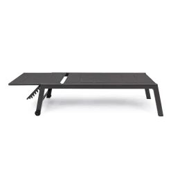 Viadurini in the Garden Sonnenliegen-Moderne Gartenliege aus Aluminium mit Rädern für den Außenbereich - Franz