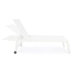 Viadurini in the Garden Sonnenliegen-Moderne Gartenliege aus Aluminium mit Rädern für den Außenbereich - Franz