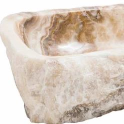 Viadurini Bathroom Steinwaschbecken-Moderne handgefertigte Waschtischplatte aus Onyx-Stein, Buttrio