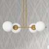 Viadurini Lighting Moderne Pendelleuchten-Moderne Hängelampe aus Metall und weißem Glas Made in Italy - Carima