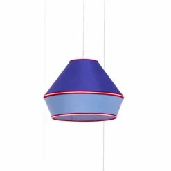 Viadurini Lighting Moderne Pendelleuchten-Moderne Hängelampe mit blauem Baumwolllampenschirm Made in Italy - Soja