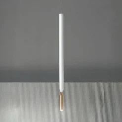 Viadurini Lighting Moderne Pendelleuchten-Moderne Hängelampe mit LED-Licht aus lackiertem Metall – Lärche