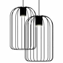 Viadurini Lighting Moderne Pendelleuchten-Moderne Hängelampe mit Metalldrahtstruktur Made in Italy - Cage