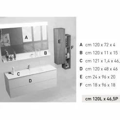 Viadurini Badmöbel Hängend-Moderne hängende Badezimmerkomposition made in Italy, Bari
