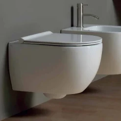 Viadurini Bathroom Wc-Moderne hängende Toilettenschüssel aus Keramik Design Star 50x35 Italy